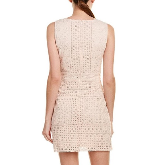 French Connection Schiffley Summer Cage Sheath Dress Capri Blush Pink Lace 2 XXS - Picture 2 of 6